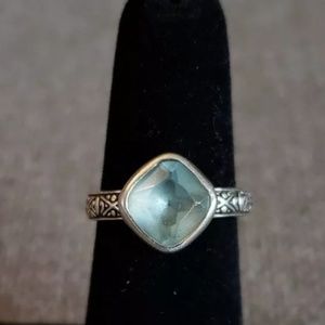 Silpada Sterling Silver Frozen Lake Aqua Ring